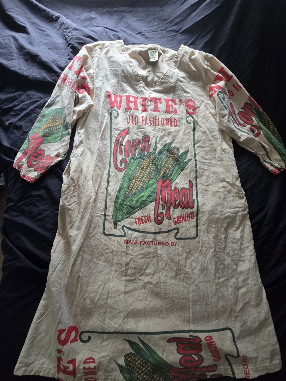 Jaded Gypsy NWOT -Tea Stained Graphic Corn Print Dress - Picture 4 of 5